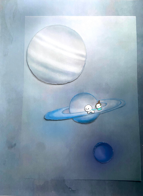 コラージュアートフォト（ジュピター・〜mini〜）額あり ジュピター mini 6㎝