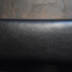 黒猫の長財布（表革：VACCHETTA800、仮セット猫目：ピスタチオ・グリーン）約255ｇ 猫目選べます♪ 7枚目の画像