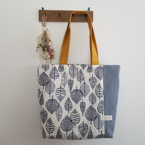 yukiemonハンドメイド 新作セミオーダー ビッグトート＆巾着バック②