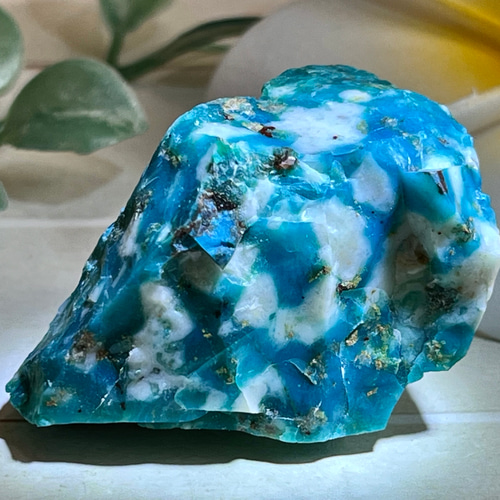 女神の石✨ クリソコラ 珪孔雀石 原石 ラフストーン その他置物 東洋  