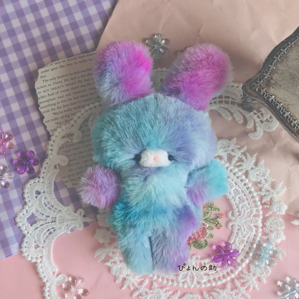 紫×ミントブルーなゆめかわちゃん♡手のひらサイズのぬいぐるみ♡④ 1枚目の画像