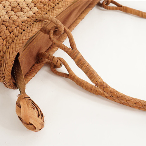 山葡萄 かごバッグ 花嵌入 肩掛けバッグ ハンドバッグ 着物 籠 細ひご  