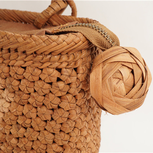 山葡萄 かごバッグ 花嵌入 肩掛けバッグ ハンドバッグ 着物 籠 細ひご  