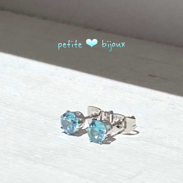 ブルージルコン【カンボジア産】 5mm サージカルステンレス製 ピアス