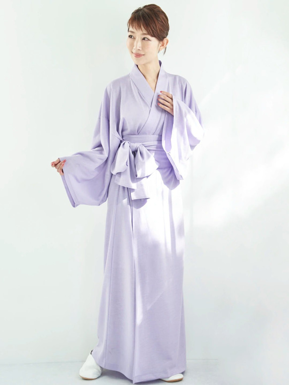 【プレミアム】浴衣ルームウェア - 藤 - 部屋着・寝間着・パジャマ・着物・和服 2枚目の画像