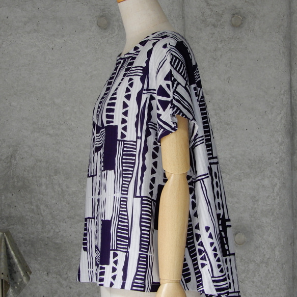 着物リメイク　浴衣のブラウス/フリーサイズ　KANSAI 5枚目の画像