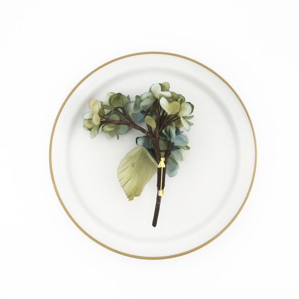 Corsage. コサージュ " 古い紫陽花の枝　アナベル " | ブルー系 | 9枚目の画像
