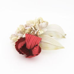 Corsage. コサージュ" Antique bouquet. " | チューリップ×紫陽花 | アンティークレッド 7枚目の画像