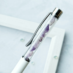 再販「紫水晶」アメジスト 天然石　ボールペン　ギフト　プレゼント 6枚目の画像