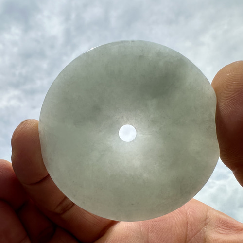 一点限定 極品美玉 巨大翡翠玉璧 ネックレス・ペンダント ケンちゃんの