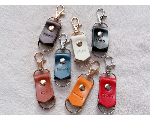 金具が選べるフックキーホルダー】 栃木レザー 本革 席札 プチギフト