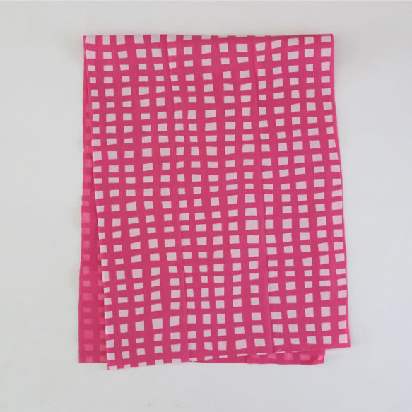 手染毛巾～格子～（顏色：粉紅色） 第4張的照片
