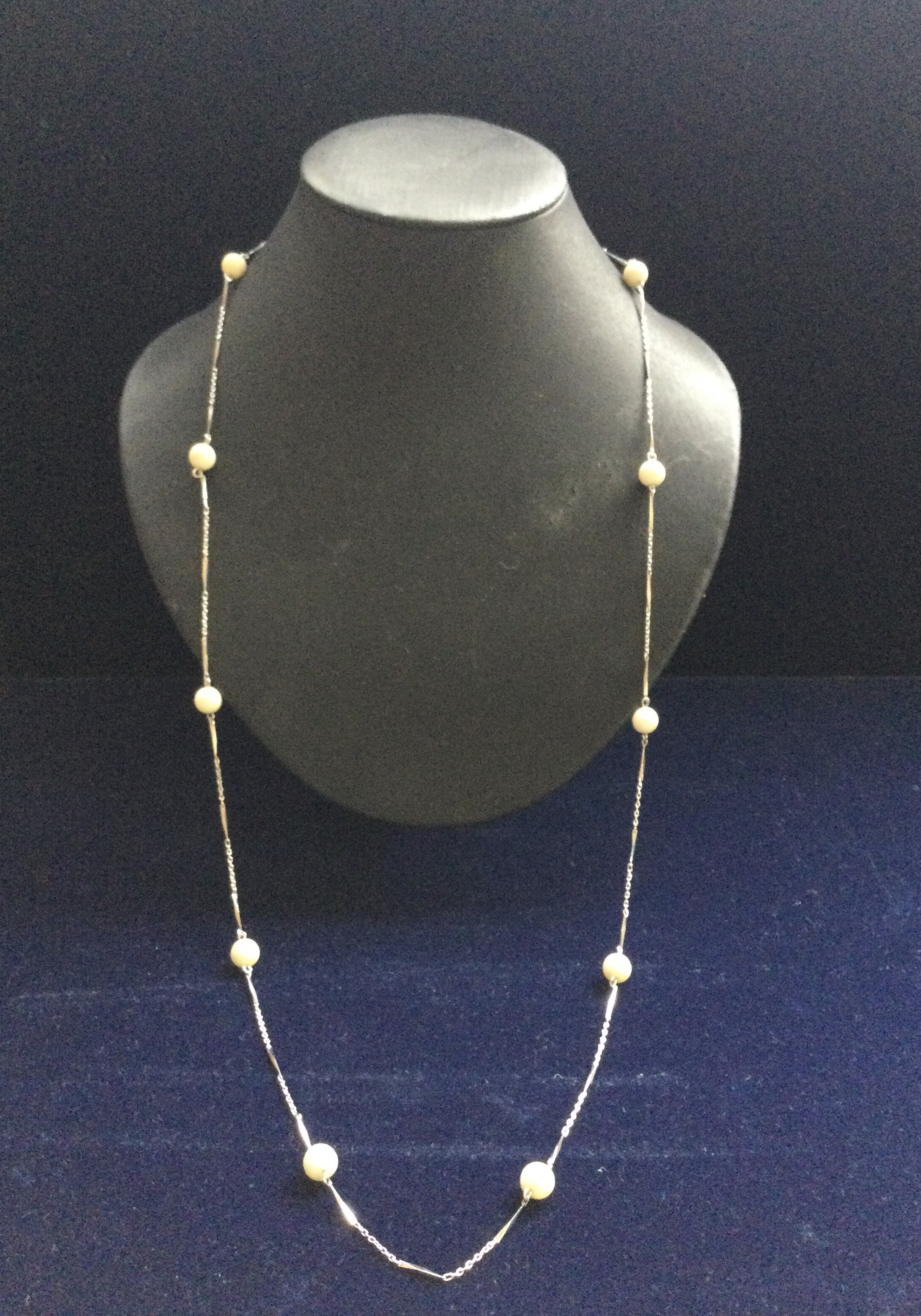 ☆本象牙＆チェーンネックレス　A-93※