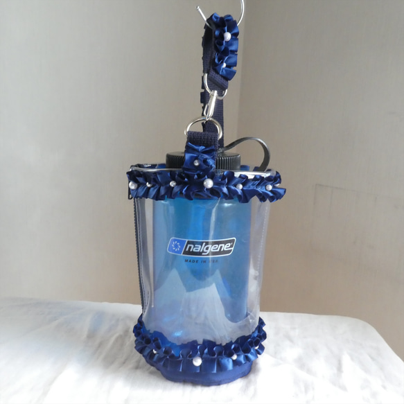 クリアバッグ（大）ロリータファッション　フリル　大　スタンレー　マグ用　スターバックス　タンブラー　水筒　 1枚目の画像