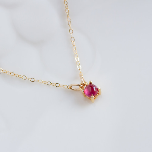 7月誕生石 】一粒 ルビー ネックレス 14kgf ネックレス 7月誕生石 】一粒 ルビー ネックレス 14kgf ネックレス