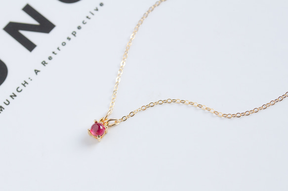 7月誕生石 】一粒 ルビー ネックレス 14kgf ネックレス 7月誕生石 】一粒 ルビー ネックレス 14kgf ネックレス