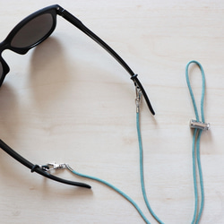 率性簡約丨調整式 眼鏡繩 口罩掛繩 項鍊 多功能小物-藍綠 第1張的照片