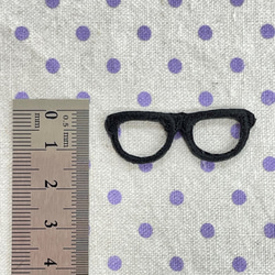 眼鏡　黒縁　刺繍ワッペン　アップリケ　シール可 3枚目の画像