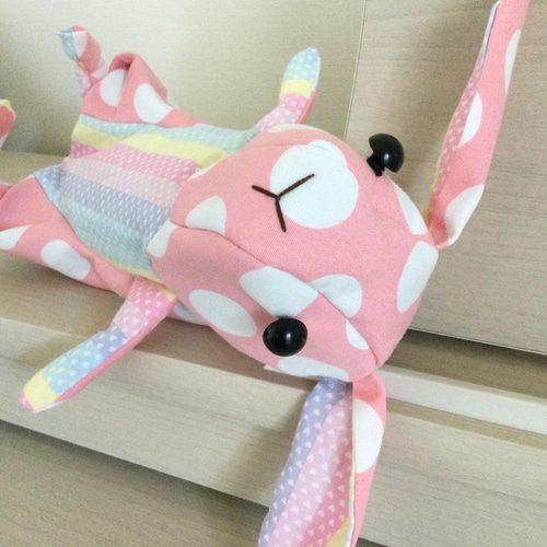 うさぎポーチ・水玉ピンク ポーチ aza 通販 16332220｜Creema