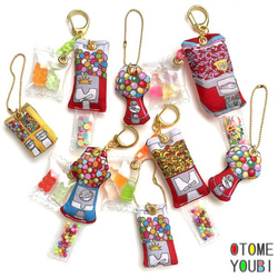 受注制作・カラフル！ガムボールマシーン○キーホルダー キーリング