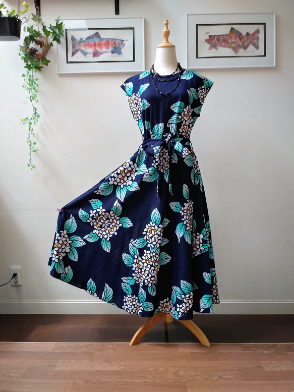 100%品質 ハンドメイド 浴衣リメイクワンピース/サイズL 100%品質 ハンドメイド 浴衣リメイクワンピース/サイズL