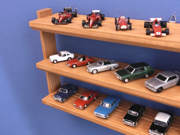 壁掛　ミニカーセット ミニカー 用 壁掛け シェルフ 】 ずれ止め ・ 位置決め ミゾ 付き