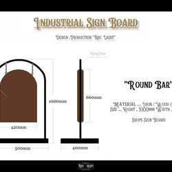 ※受注生産※　インダストリアル　看板　アイアン看板　ウッド看板　店舗看板　アンティーク看板　サインボード　 10枚目の画像