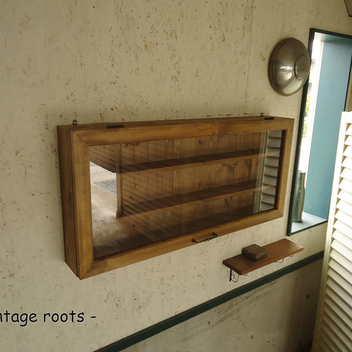 サイズオーダー可］ -vintageroots-19壁掛けコレクションケース