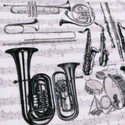 楽器柄のタオルハンカチ 3枚目の画像
