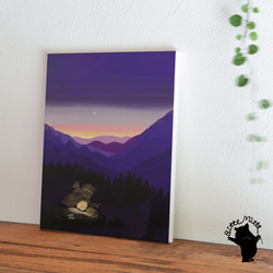 織物面板斯堪的納維亞室內藝術面板插圖面板板日落 * 日落風景 第2張的照片