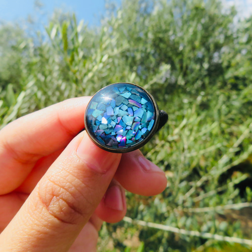 螺鈿細工の髪飾りヘアゴム ヘアゴム ItTenya 通販 16333317｜Creema