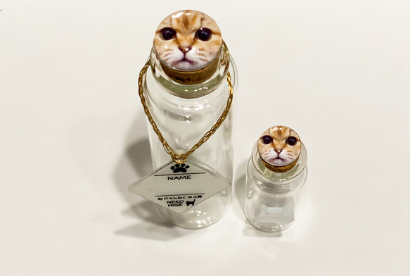 猫ヒゲ瓶＆猫毛瓶 ペアセット 1枚目の画像