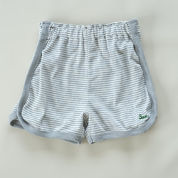 Organic Cotton Border Short Pants 6枚目の画像