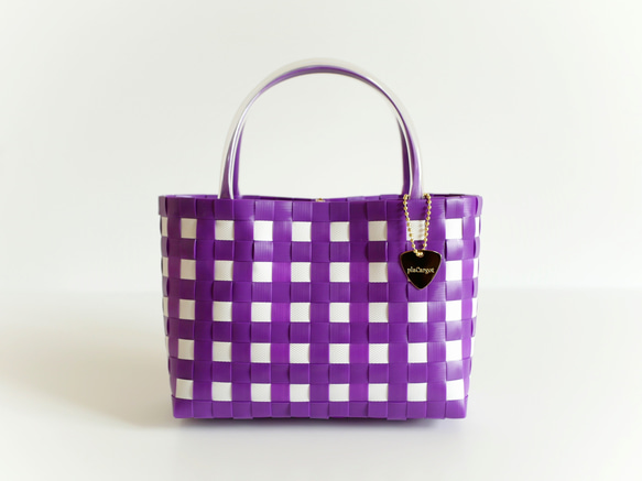 ギンガムチェック ロイヤルパープル S 2WAYプラカゴバッグ スパバッグ