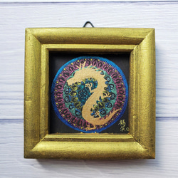 龍体文字のフトマニ図マンダラ 開（かい）】原画・額装 絵画 百目鬼堂