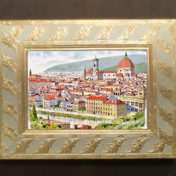 ポストカード ヨーロッパ風景画（組み合わせ自由4枚セット1.000円）No.243  フィレンツェ　大聖堂遠望 5枚目の画像