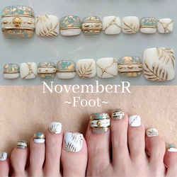 FA174⭐おしゃれリゾートフットネイルチップ ネイルチップ（つけ爪