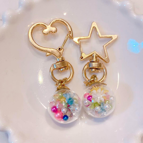 夏限定 ガラスドームチャームキット 手作りキット 工作キット