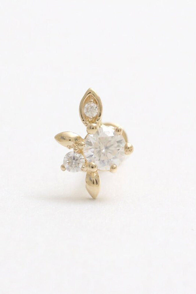 14K金 ゴールド Cz, MOISSANI, ダイヤモンド ヘリックス 軟骨