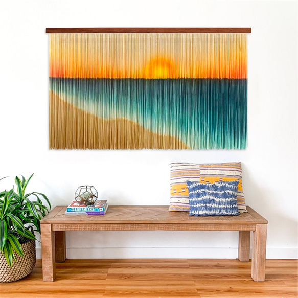 【受注製作】風景画 絵画 タペストリー 壁掛け 手作り アート 芸術 ウォールハンギング 新築祝い・新居祝い 家の装飾 cm 高さ アート 円幅 タペストリーの幅が 90cm ロッドを使用した壁掛けタペストリーの実際の幅は 広くなります #寝室