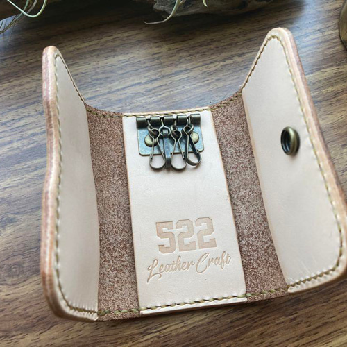 手彫り革小物　カービングキーケース 職人技の結晶！カービングキーケース(牛革/日本製）｜革製品専門