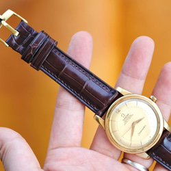 オーダー作製オメガ(omega)時計ベルト高級革時計ベルトワニ革時計ベルトア 1枚目の画像