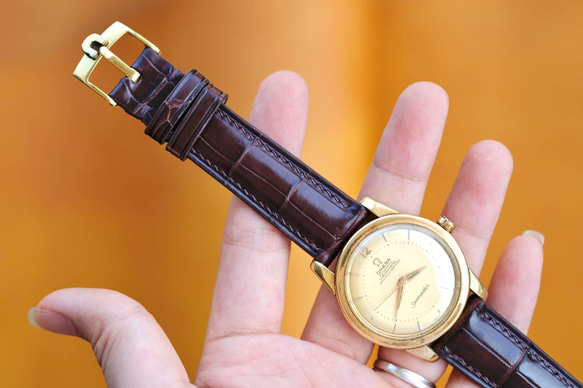 オーダー作製オメガ(omega)時計ベルト高級革時計ベルトワニ革 オーダー作製オメガ(omega)時計ベルト高級革時計ベルトワニ革