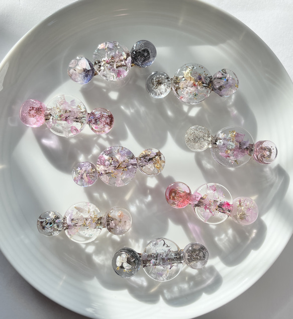 ヘアゴム レジン フラワー ドライフラワー 花 レディース ヘアアクセサリー ヘアポニー 上品 エレガント 押し花 大きい 大人 女性 かわいい  サークル