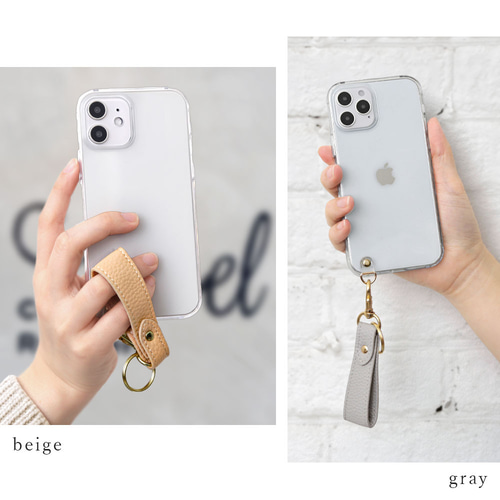 ストラップ スマホケース 全機種対応 クリア iPhone galaxy