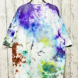 タイダイ染め　ビッグシルエット Tシャツ　XLサイズ　ミックス　Hippies Dye HD19-93 3枚目の画像