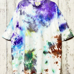 タイダイ染め　ビッグシルエット Tシャツ　XLサイズ　ミックス　Hippies Dye HD19-93 1枚目の画像