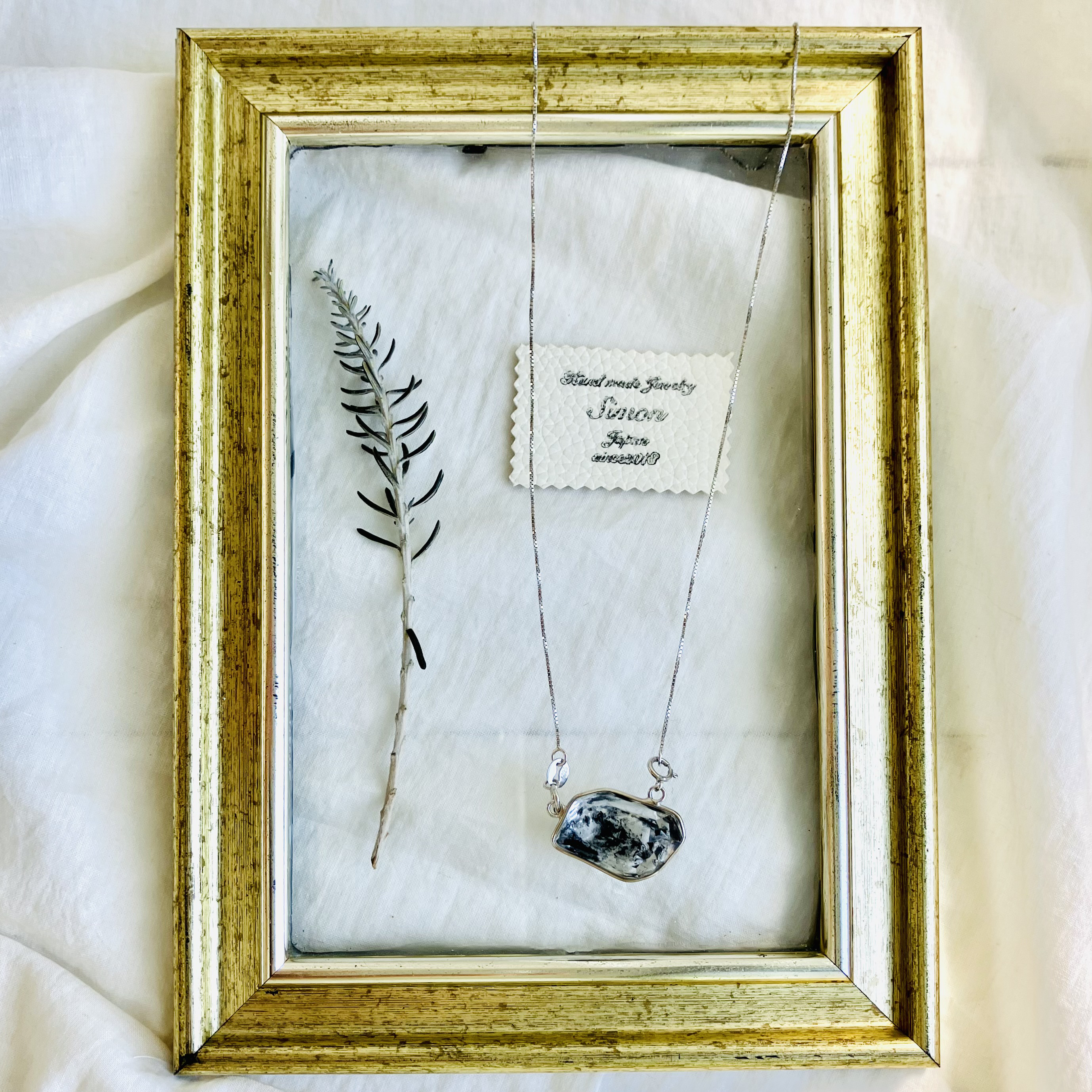 Himalaya　大粒エレスチャルクォーツ　silver925ネックレス ４５cm