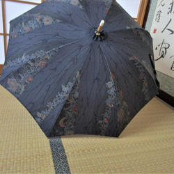 更紗模様・着物から日傘（傘袋付き） 8枚目の画像