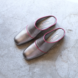 【limited color】ルームシューズ  -silver×pink-  size23-23.5 1枚目の画像